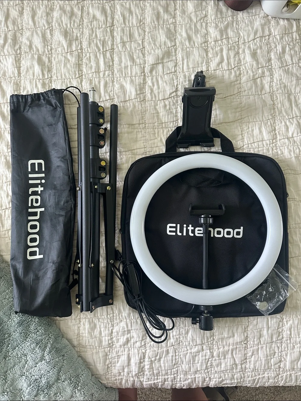 Elitehood 12” Ring Light with Tripod Stand (72” Tall) with Phone/Tablet Holder